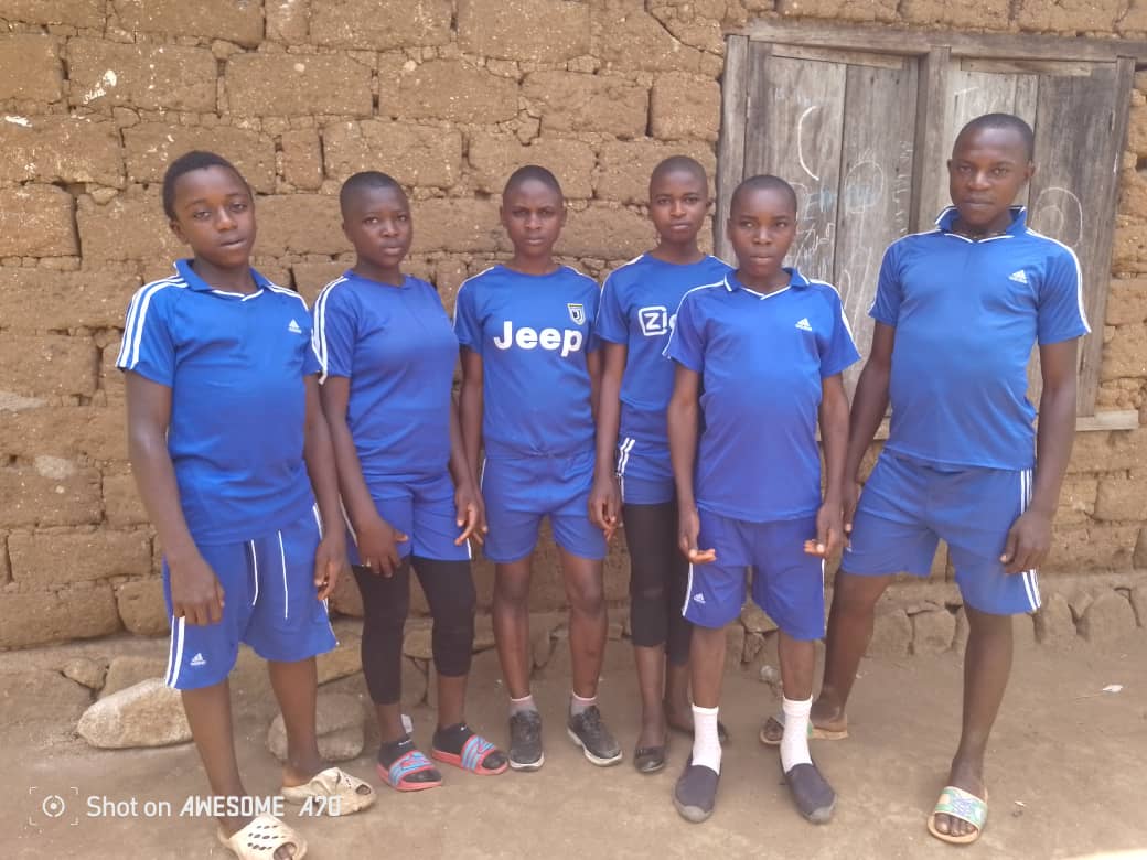 Balu students in their school sports uniforms